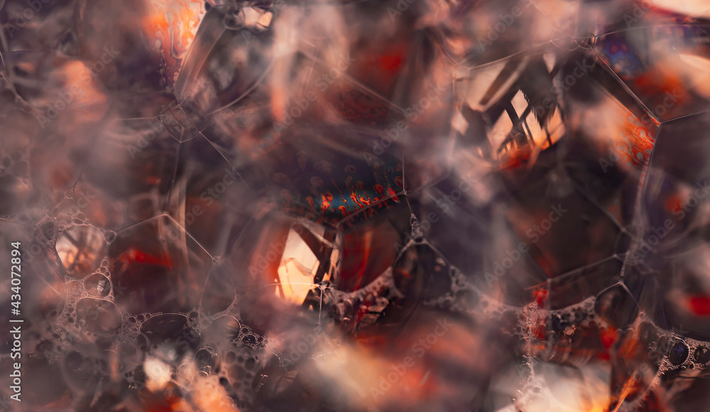 Aufkleber lather. abstract background from bubbles and soap foam. beautiful macro structure.
