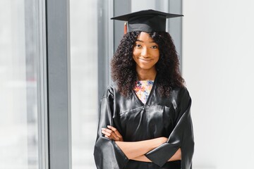 portrait of Beautiful African-American graduate