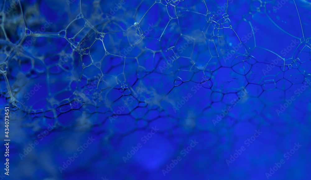 Aufkleber lather. abstract background from bubbles and soap foam. beautiful macro structure.