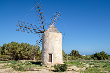 Molí Vell de La Mola, Formentera, Pitiusas Islands, Balearic Community, Spain