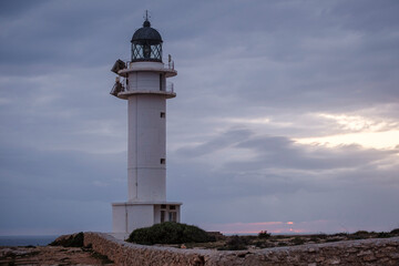 Fototapeta na wymiar Cape Barberia Lighthouse, Formentera, Pitiusas Islands, Balearic Community, Spain