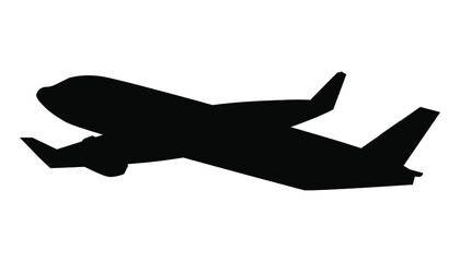 Airplane silhouette isolated on white background. vector with png.