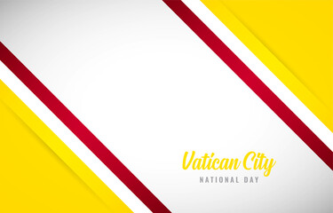 Creative grunge flag of Vatican City country. Happy national day of Vatican City. Brush flag on shiny black background