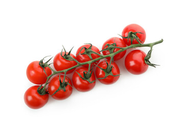Fresh cherry tomatoes isolated on white background