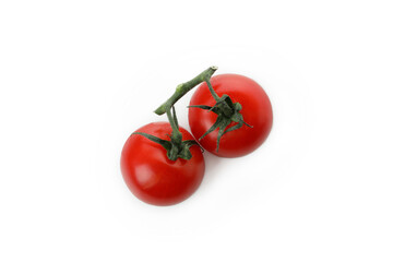Fresh cherry tomatoes isolated on white background