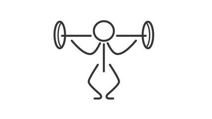 simple body builder with dumbbell