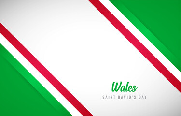 Creative grunge flag of Wales country. Happy saint davids day of Wales. Brush flag on shiny black background
