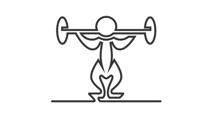simple body builder with dumbbell