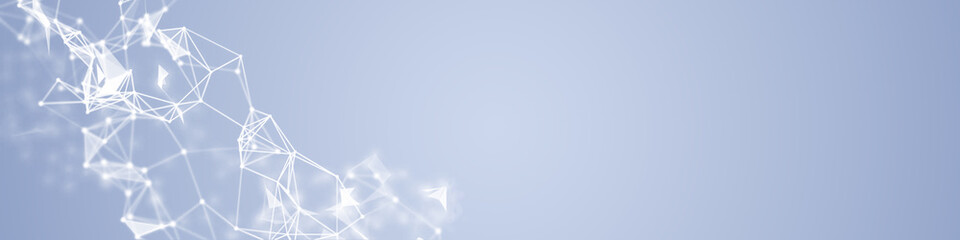 Abstrakter Hintergrund in hellblau mit Lichtreflexen. Konzept Tech und Vernetzung.