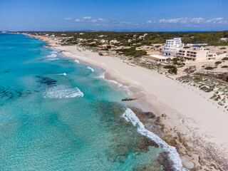 Es Arenals, Migjorn beach, Formentera, Pitiusas Islands, Balearic Community, Spain