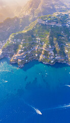 Aerial view of the stunning Amalfi Coast
