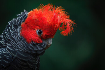 Australian Gang-gang Cockatoo, adult male