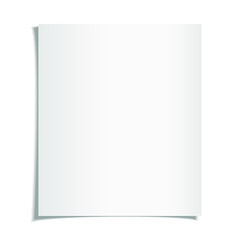 White paper isolated on a white background. 3d illustration