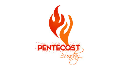 Pentecost Sunday Special Design for print or use as poster, card, flyer or T Shirt