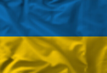 Vector waving flag of Ukraine. Yellow and blue national ukrainian symbol. Happy Independence, Constitution day