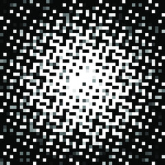Black polka dot halftone background pixel art. Vector illustration.