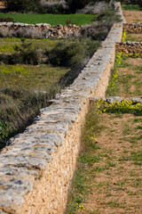 traditional stone walls for agricultural land, Portosale, Formentera, Pitiusas Islands, Balearic Community, Spain