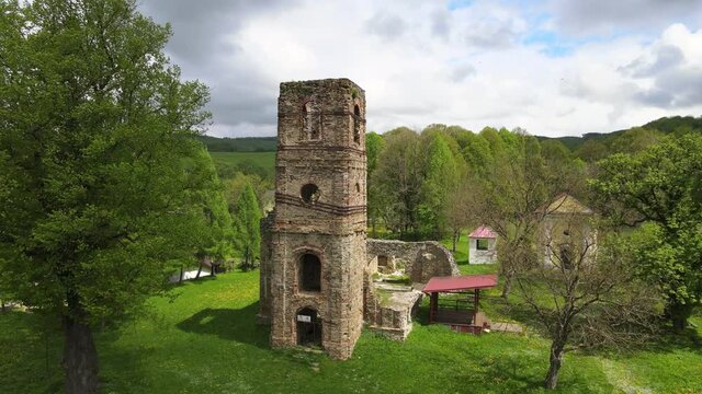 A view of the Basilica Monastery in the village of Krasny Brod in Slovakia