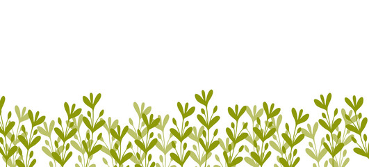 Floral web banner with drawn color exotic leaves. Nature concept design. Modern floral compositions with summer branches. Vector illustration on the theme of ecology, natura, environment. Copy space