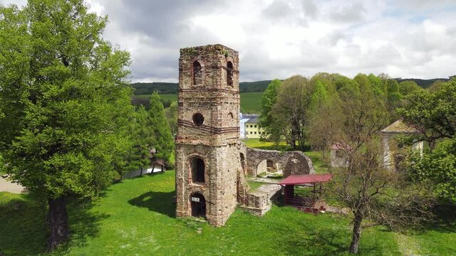 A view of the Basilica Monastery in the village of Krasny Brod in Slovakia