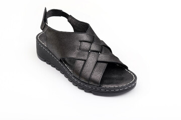 Female sandals isolated on white background.