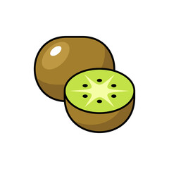 Kiwi icon. Isolated on White background