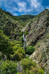 Landscape Of A Spectacular Waterfall  In The Middle Of Nature Called: El Chorrituelo De Ovejuela. Located In Las Hurdes, North Of Cáceres-Spain. Nature