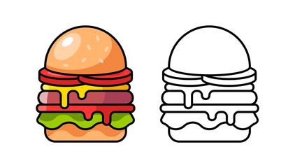 Hamburger icon. Isolated on White background
