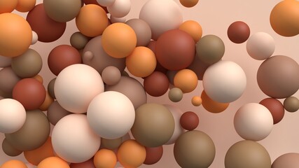Abstract background with spheres. 3d render.