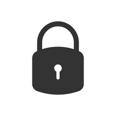 Padlock icon isolated on white background. Lock symbol modern, simple, vector, icon for website design, mobile app, ui. Vector Illustration