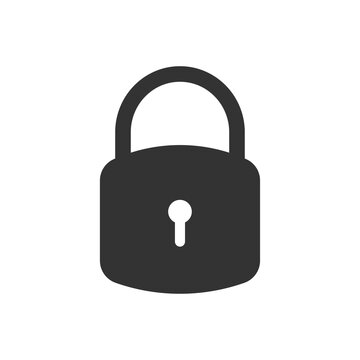 Padlock icon isolated on white background. Lock symbol modern, simple, vector, icon for website design, mobile app, ui. Vector Illustration
