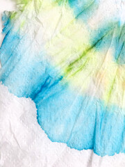 Dye Texture. Dye Watercolour Patchwork Shirt. Rainbow Dress Strip Border. Background Dye Texture. Rustic Organic Abstract Ornament. Dye Silk.