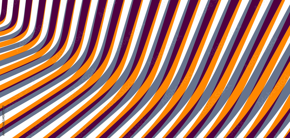 Poster geometric backgrounds with minimal parallel 3d lines vector abstract illustration, dimensional desig