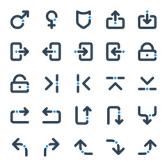 Outline icons for sign & symbol.