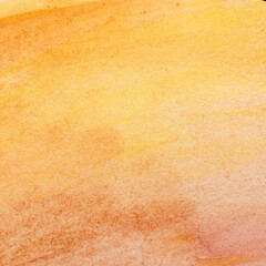 Orange and peach pink watercolor gradient empty background
