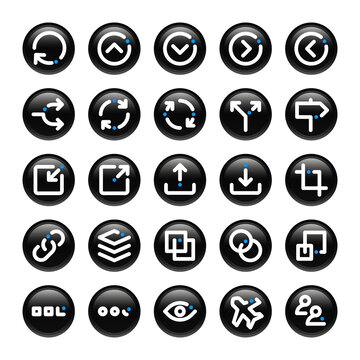 Black circle outline icons for sign & symbol.