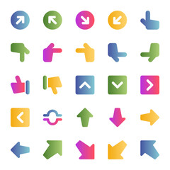 Gradient color icons for sign & symbol.