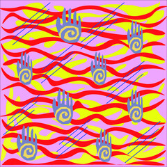 abstract colorful background with circles and lines