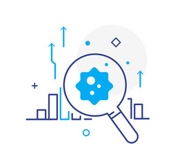 special protective means antivirus. Quarantine, virus, protection, medicine.Flat illustration Icons infographics. Landing page site print poster.