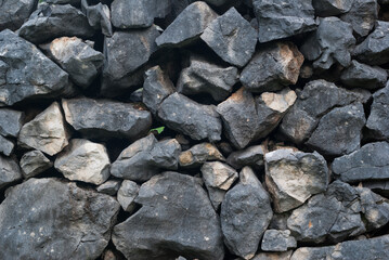Dry rough stone wall