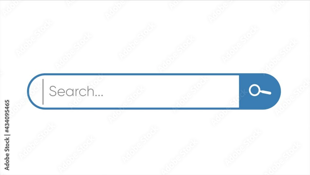 Poster search bar blank animated clean white single blank line text box for searching database or browser