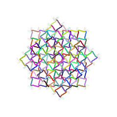 Abstract color grid for graphic design on a white background.