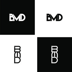 Fototapeta premium bmd letter original monogram logo design