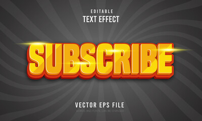 Subscribe editable 3d text effect