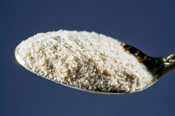 Indian flea seeds photographed in the studio against a black background