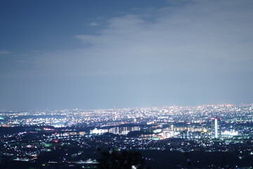 Fototapeta na wymiar 名古屋の夜景を遠方から写真に収める