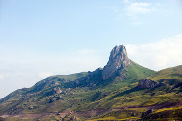 Mountain landscape, 5 fingers rock in Azerbaijan