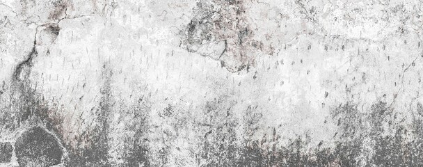 Panorama of White grey concrete texture, Rough cement stone wall, Surface of old and dirty outdoor building wall, Abstract nature seamless background