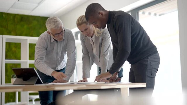 Architects in a work meeting 