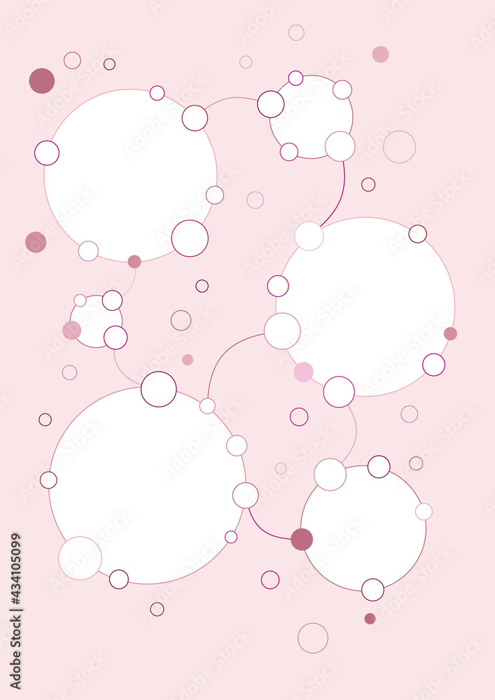 Poster abstract background with connected circles